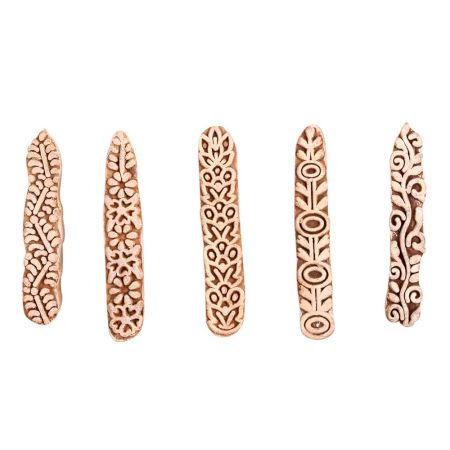 Set of 5 Piece New Mix Wooden Printing Block